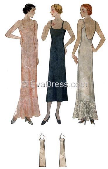 1932 Low-Back Evening Slips U30-7202