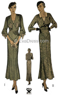 1934 Day or Tea Frock D30-1429