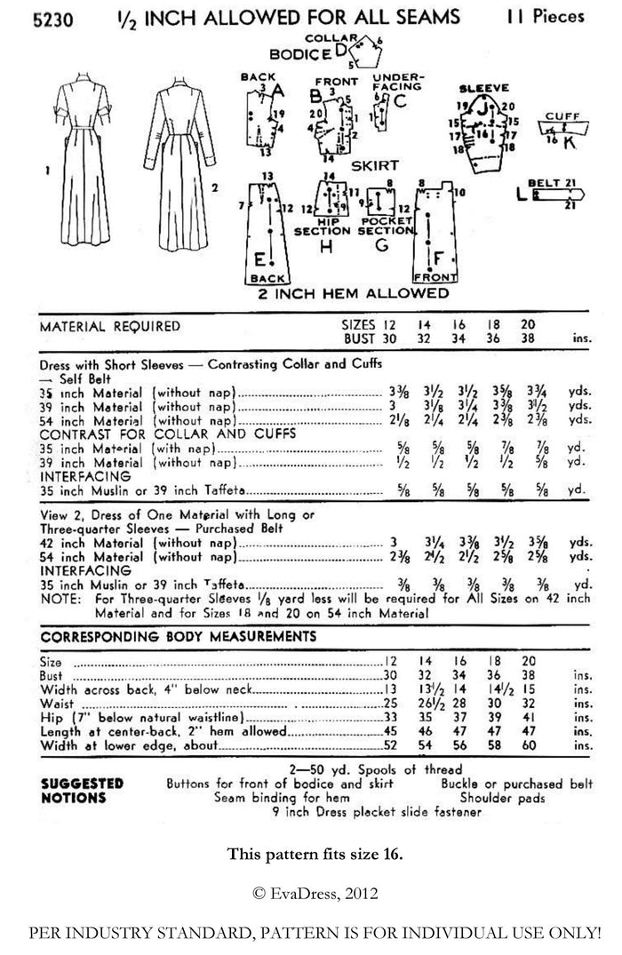 1940's Dress D40-5230