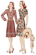 1940's One-Piece Frock D40-2469