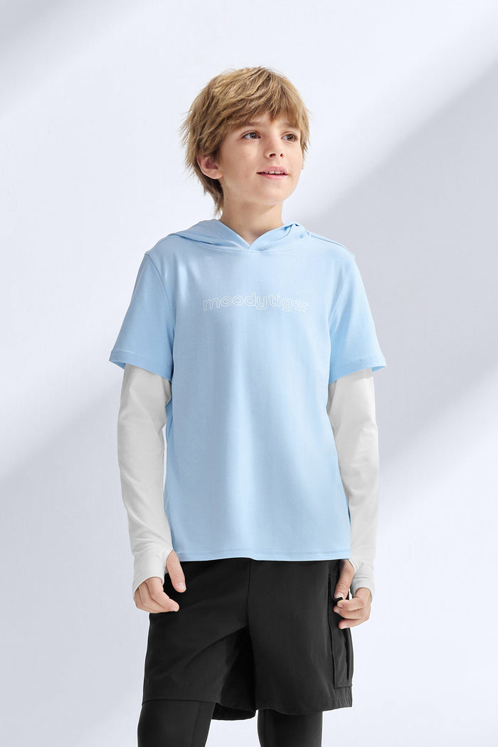 2-in-1 Long Sleeves Tee **Ice Water**