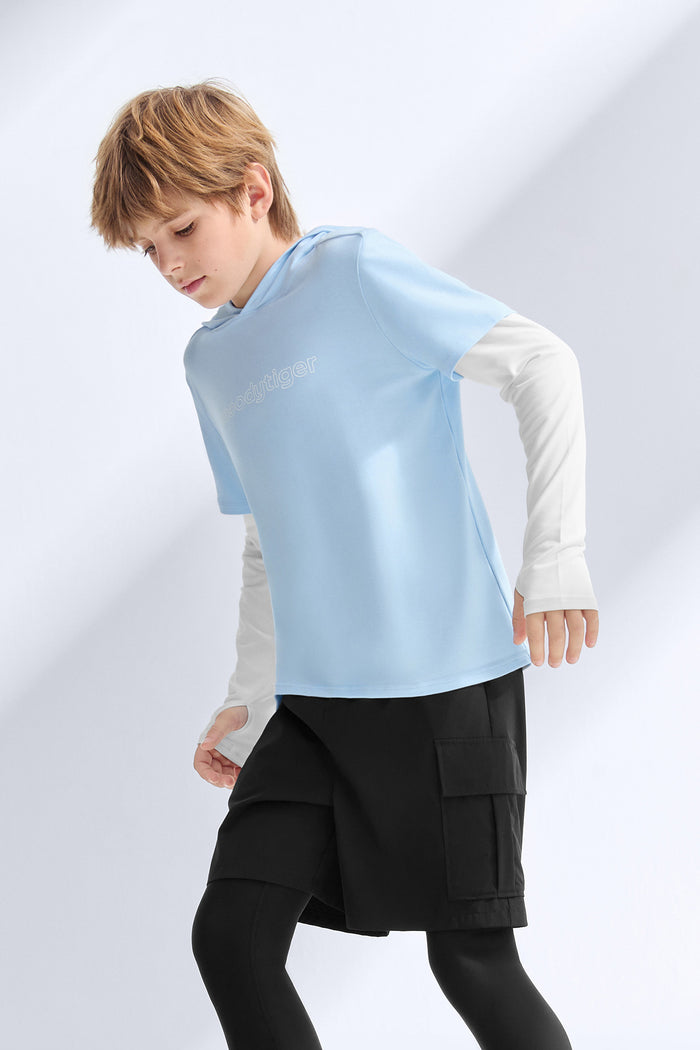 2-in-1 Long Sleeves Tee **Ice Water**