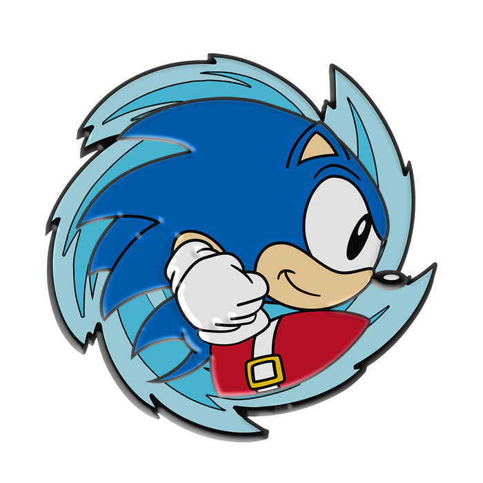 Set of three Sonic the Hedgehog 1.5-inch enamel pins from the 2023 NYCC limited edition 400-pack, featuring colorful Sonic character designs.