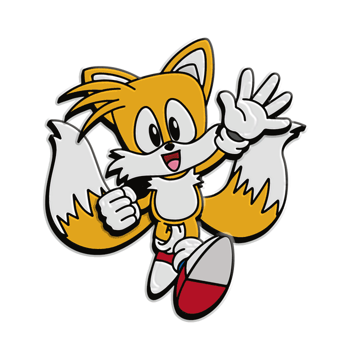 Sonic the Hedgehog 2023 NYCC limited edition enamel pin 3-pack featuring Tails, 1.5-inch premium collectible pins.