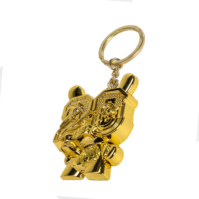 Goldchrome 2024 Tristan Eaton 20th Anniversary Dunny solid metal keychain, limited edition collectible with detailed design.