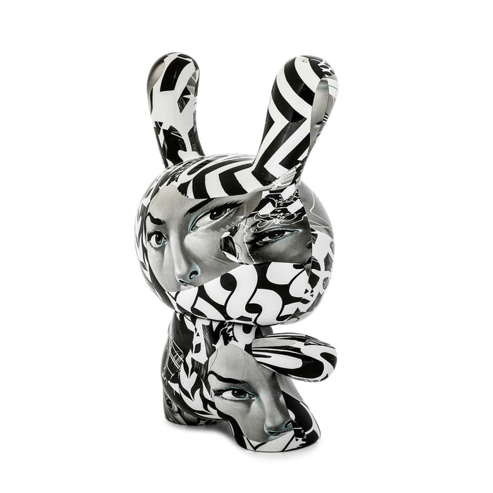 8-inch Monochromic Dunny art figure by Tristan Eaton, limited edition 20th anniversary vinyl collectible with unique design.