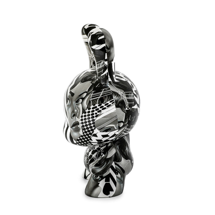 20th Anniversary Monochromic Dunny 8-inch vinyl art figure by Tristan Eaton, limited edition collectible with unique design.