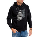 Limited edition 20th Anniversary monochrome hoodie by Tristan Eaton featuring bold artwork and a comfortable fit.