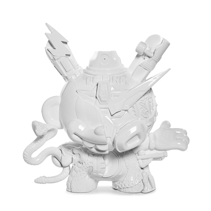 8-inch Tristan Eaton Dunny art figure in white, celebrating 20th Anniversary Still Life design with detailed sculpted features.