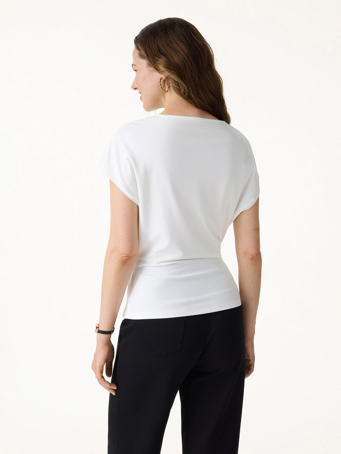 OGLmove 2Pcs Set Round Neck Tucked Top & Wide Leg The Success Pants