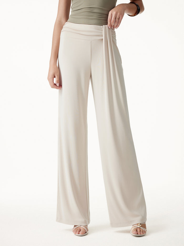 OGLmove 2Pcs Set V-neck Bra Tank & Mid-Rise Wide-Leg Lounge Pants