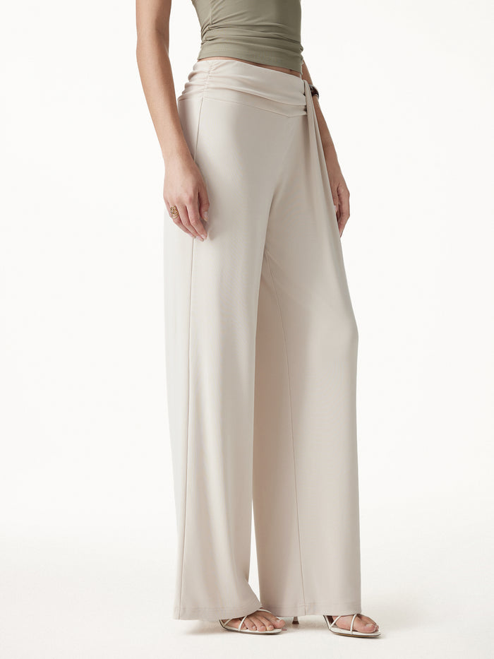 OGLmove 2Pcs Set V-neck Bra Tank & Mid-Rise Wide-Leg Lounge Pants