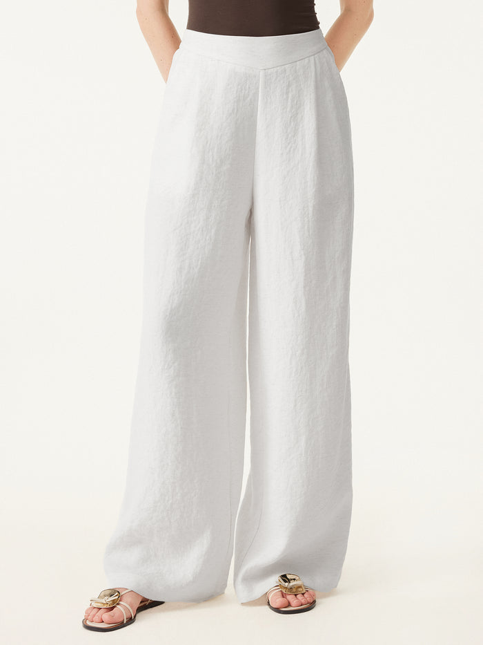 OGLmove 2Pcs Set V-Neck Short Sleeve Top & Mid Rise Wide Leg Pant with Pockets