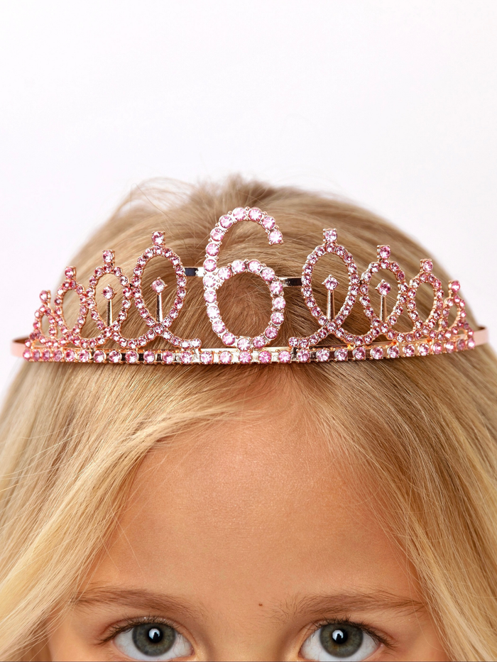 6th Birthday Princess Tiara & Sash Set Mia Belle Girls