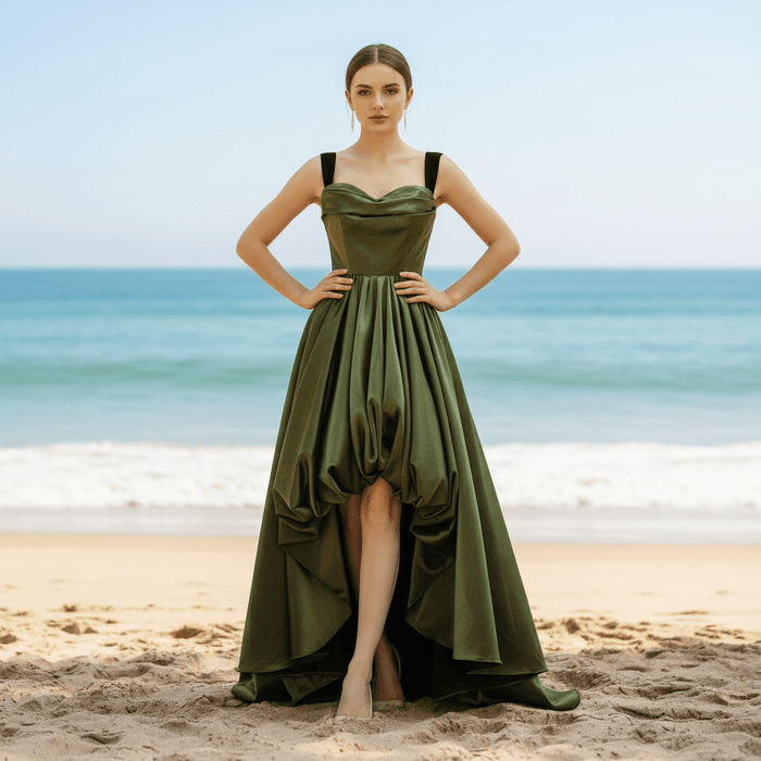Above the Knee Wedding Dress Party Gown with Tank Strapy - Rosymae
