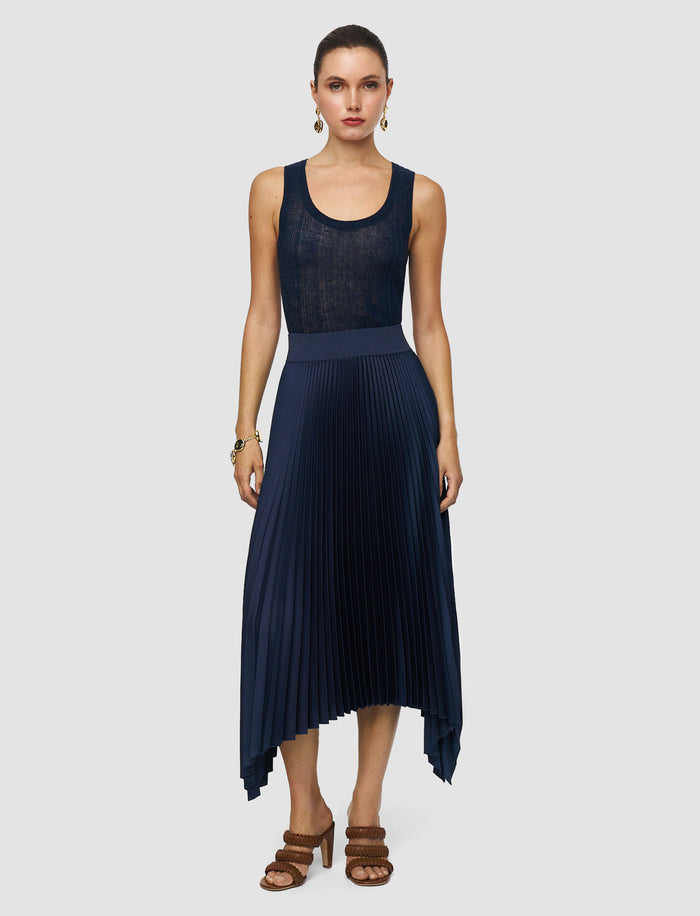 Ade Knit Weave Plissé Skirt