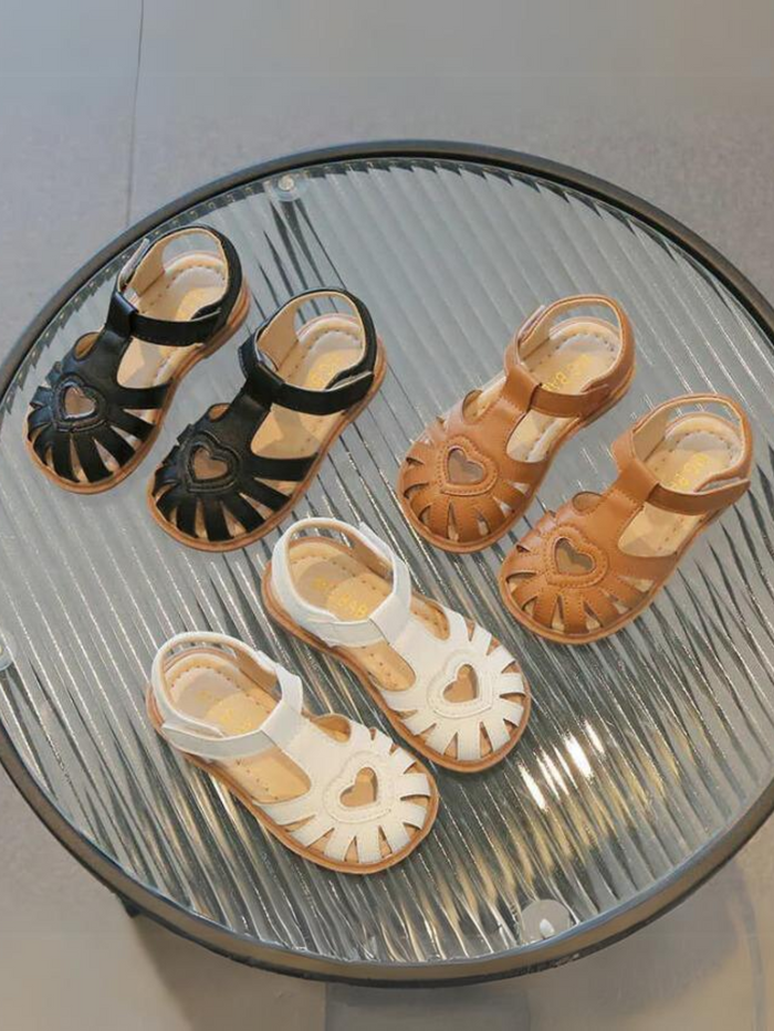 Adorable Girls Heart-Cutout Sandals By Liv and Mia Mia Belle Girls