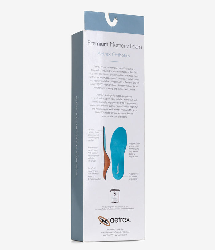 Aetrex Premium Extra Comfort Memory Foam Orthotics - No Color