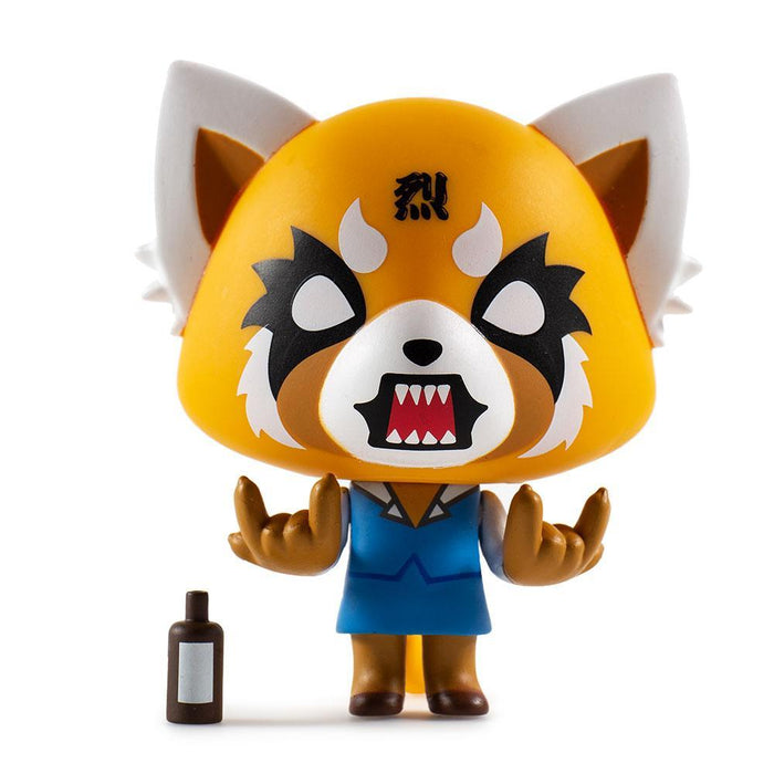Aggretsuko mini series blind box figure by Kidrobot and Sanrio, vinyl collectible in original packaging.