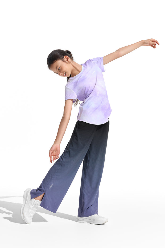 Air Supply Gradient Wide Leg Pants **Twilight Purple Black**