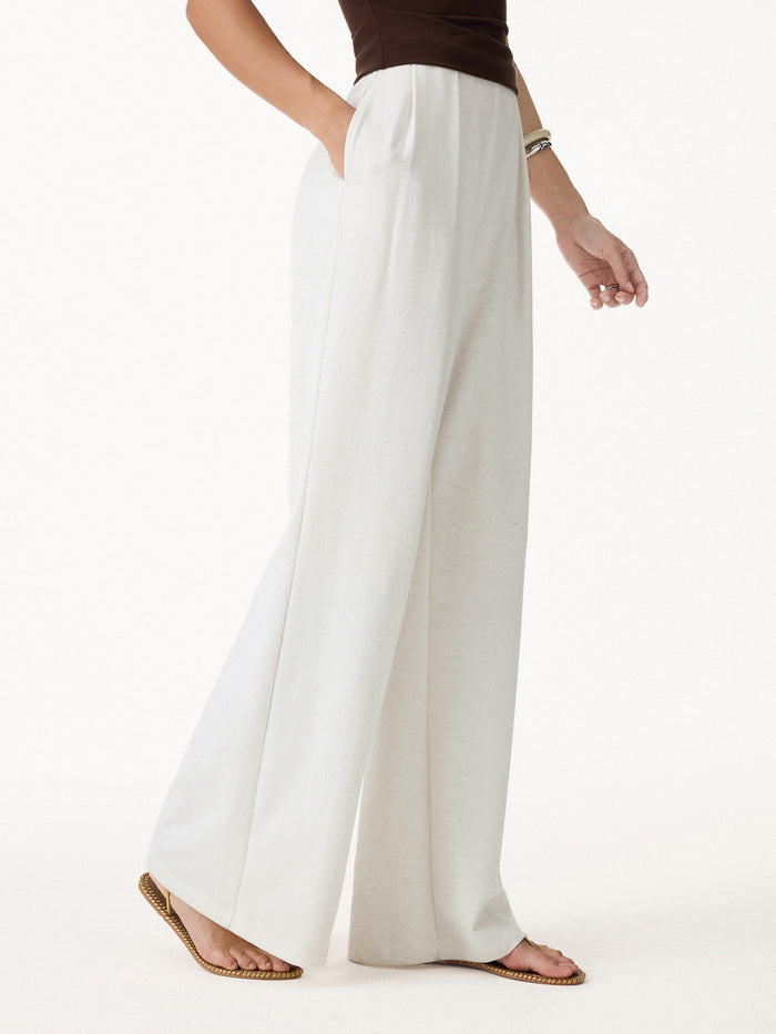 OGLmove Linen-Like Wide Flare Pant with Pockets