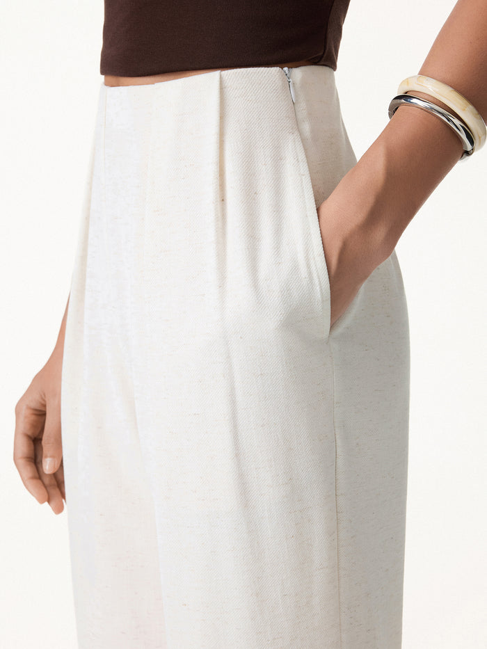 OGLmove Linen-Like Wide Flare Pant with Pockets