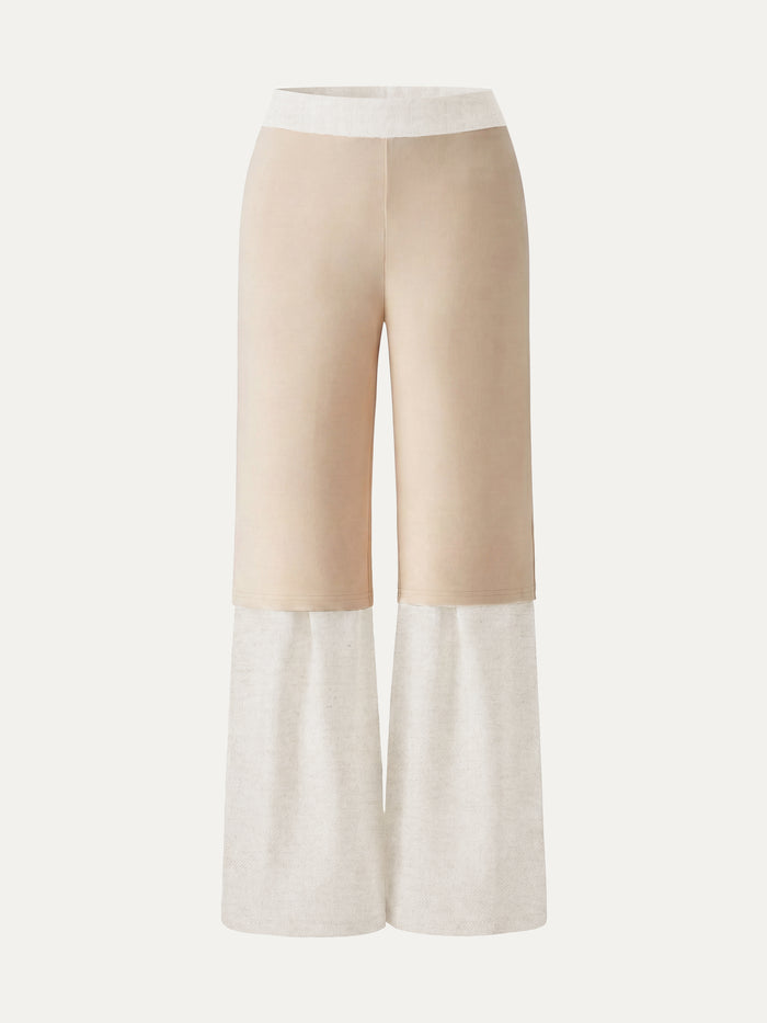 OGLmove Airy Stretch Linen-Like Wide Flare Pant with Pockets