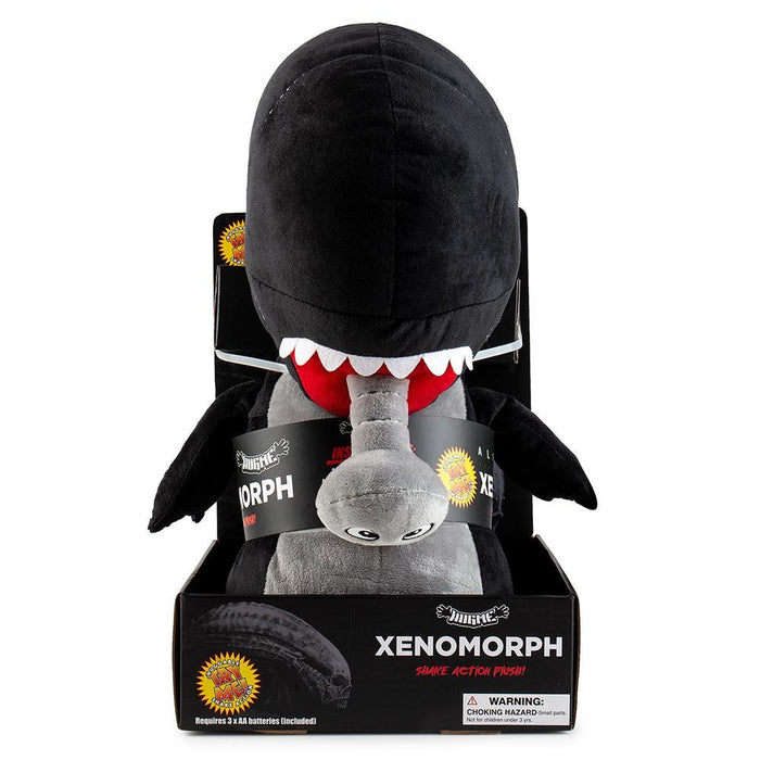 16-inch Alien Xenomorph HugMe vibrating plush toy by Kidrobot, soft and cuddly with detailed alien design.