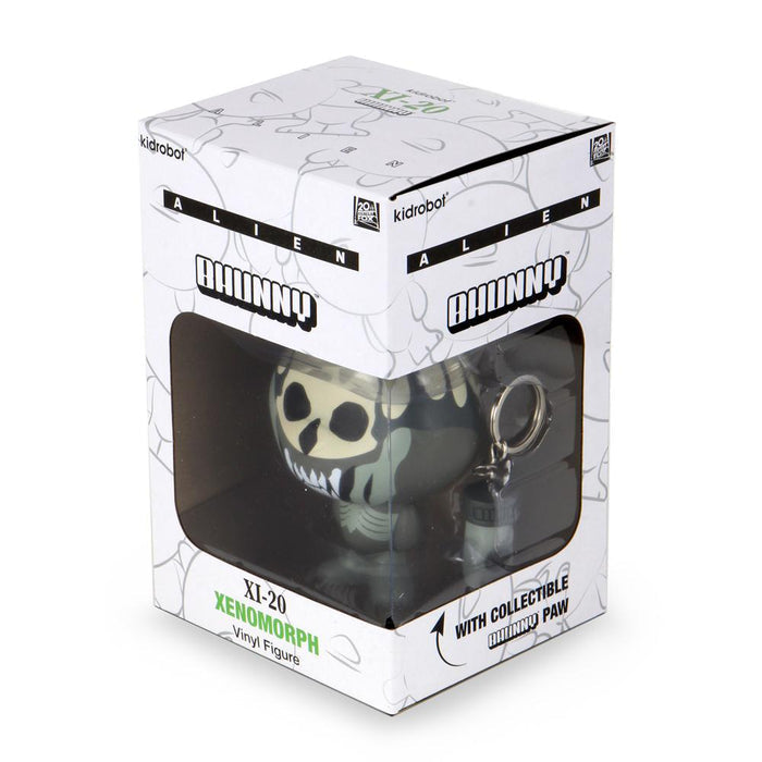 Alien Xenomorph Bhunny 4-inch vinyl figure from Alien brand, detailed black and green Xenomorph design on display.