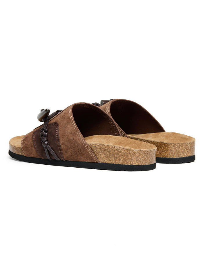 Socotra Horn Toggle Suede Slide Sandals – product image 3