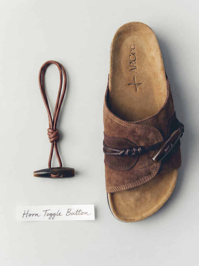 Socotra Horn Toggle Suede Slide Sandals – product image 5