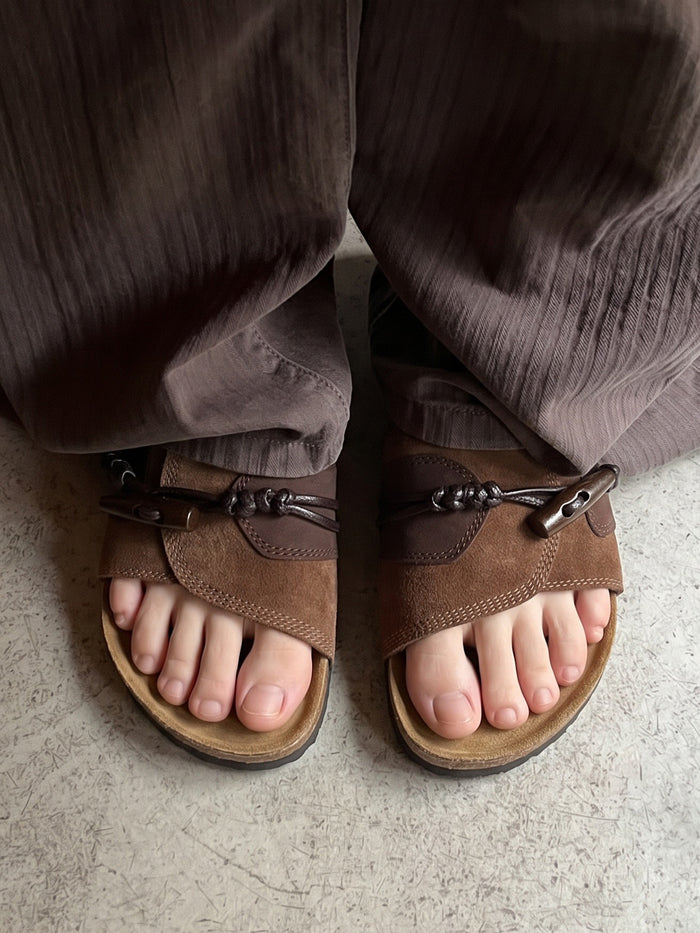 Socotra Horn Toggle Suede Slide Sandals – product image 6