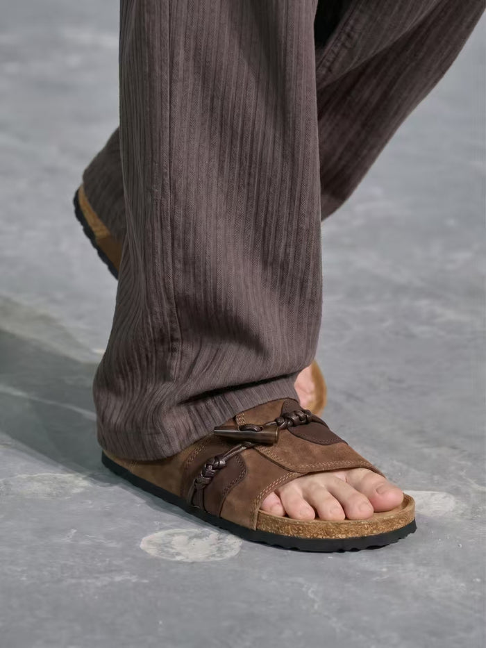 Socotra Horn Toggle Suede Slide Sandals – product image 7