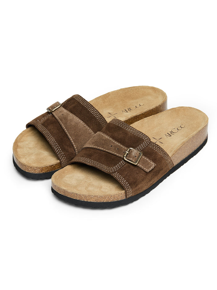 Socotra One-Strap Suede Slide Sandals – product image 1