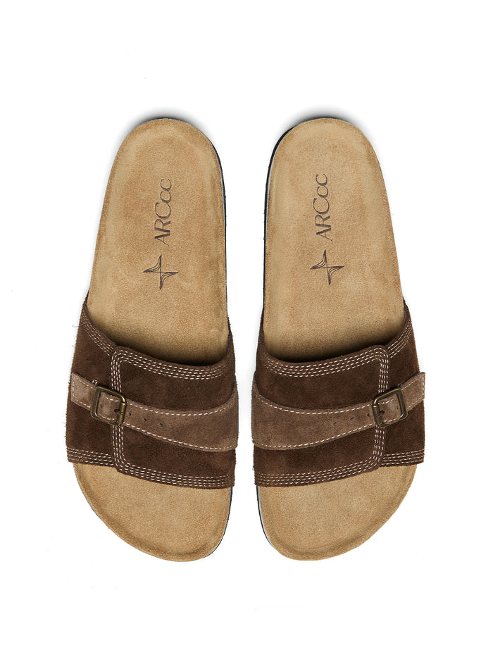 Socotra One-Strap Suede Slide Sandals – product image 2