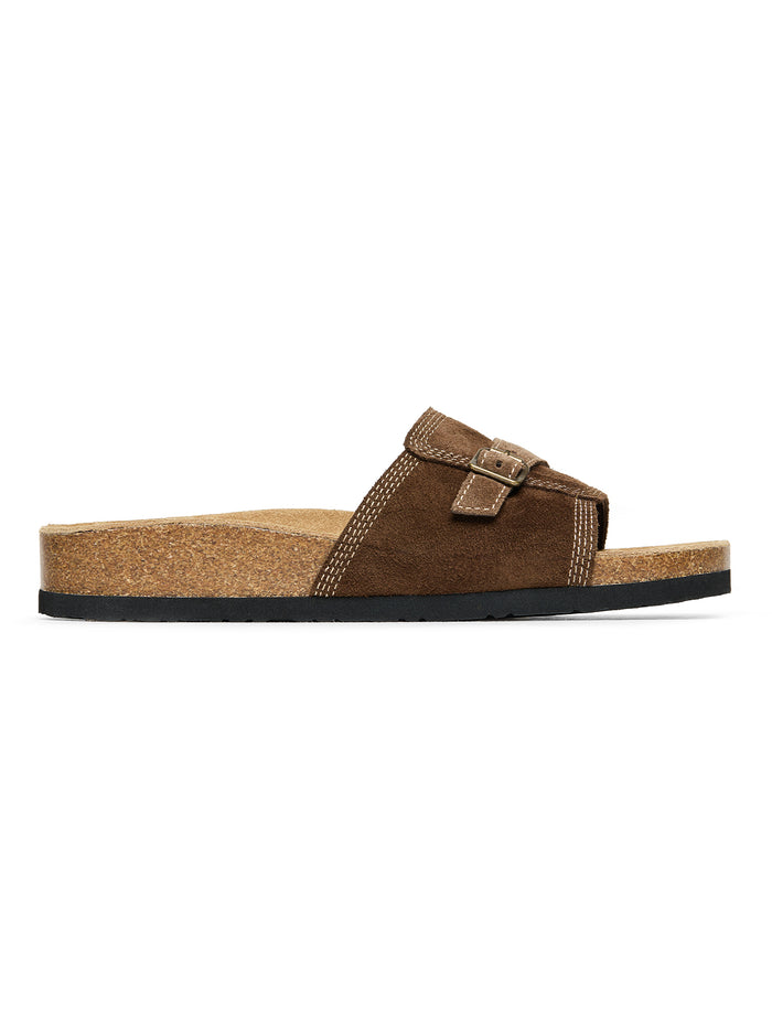 Socotra One-Strap Suede Slide Sandals – product image 3