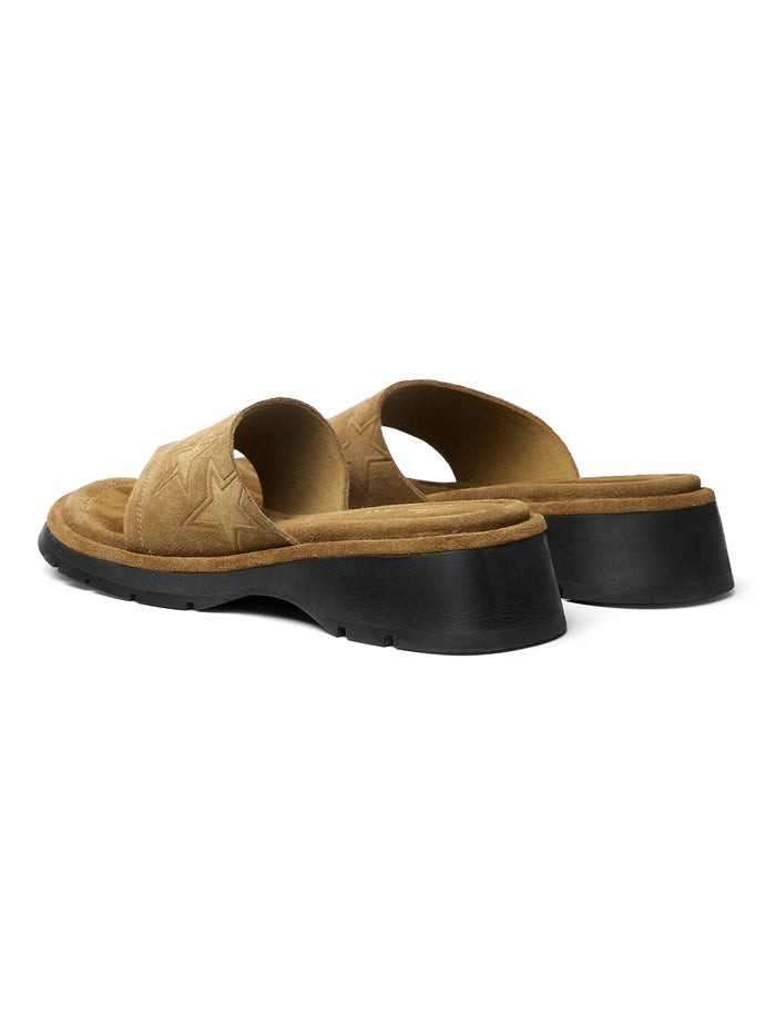 Star Suede Platform Flip-Flops in Brown – product image 4
