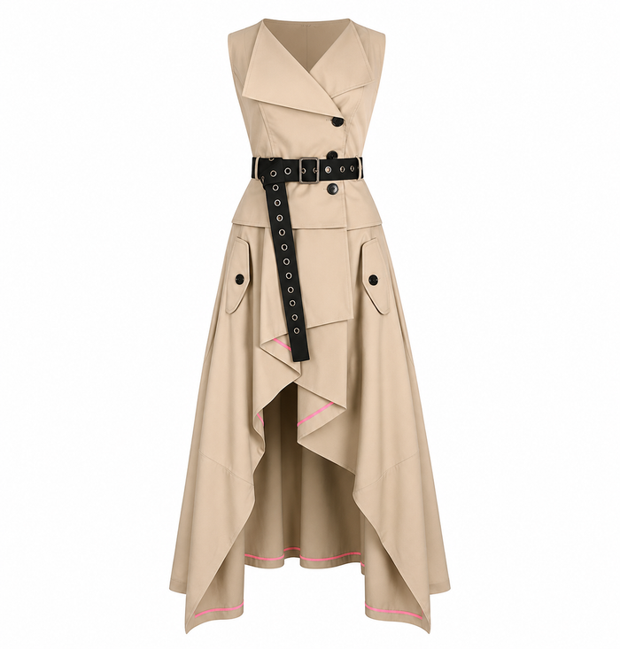 Asymmetric Utility Maxi Dress – Dune