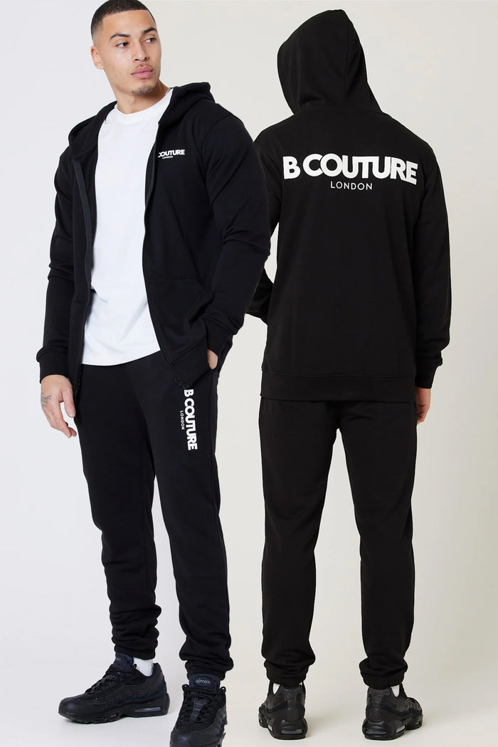 Auckland Fleece Full Zip Tracksuit - Black