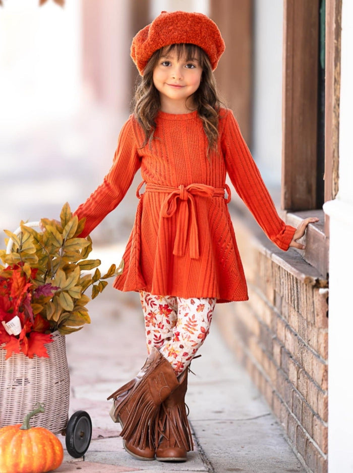 Autumn Harvest Girls Top and Legging Set Mia Belle Girls