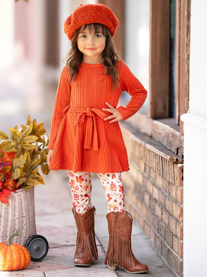 Autumn Harvest Girls Top and Legging Set Mia Belle Girls