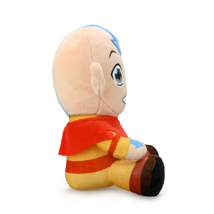 8-inch Aang plush from Avatar: The Last Airbender, soft and cuddly Phunny plush toy featuring the main character in his Air Nomad attire.