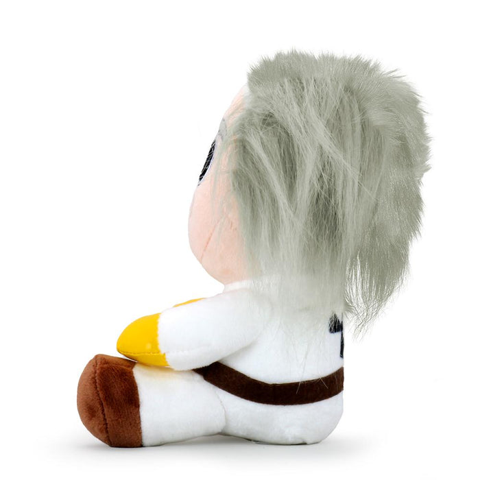 Back to the Future Doc Brown Phunny plush toy featuring the iconic character with detailed fabric and expressive features.