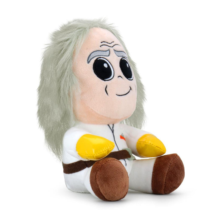 Back to the Future Doc Brown Phunny Plush toy showing Doc Brown's face and iconic hair in soft, cuddly fabric.