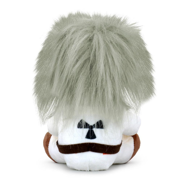 Back to the Future Doc Brown Phunny Plush toy showing Doc Brown's face with his iconic hair and lab coat.
