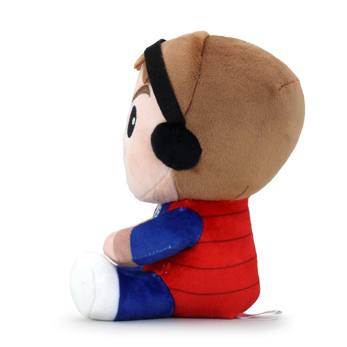Back to the Future Marty McFly Phunny plush toy featuring the character in signature outfit and iconic pose.