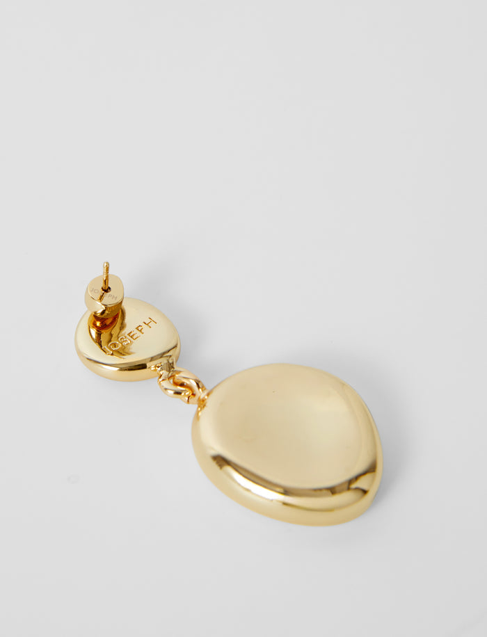 Gold Bean Drop Earrings - Joseph