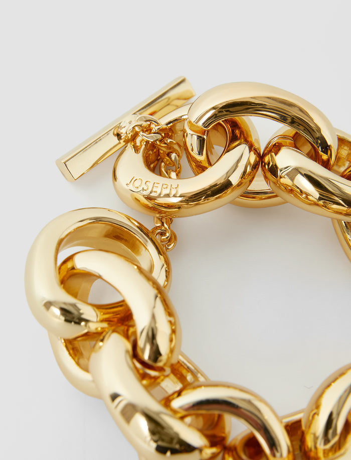 Gold Bean Link Bracelet - Joseph