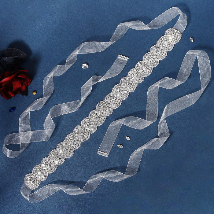 Beautiful Rhinestone Waist Belts for Wedding Dresses - Rosymae