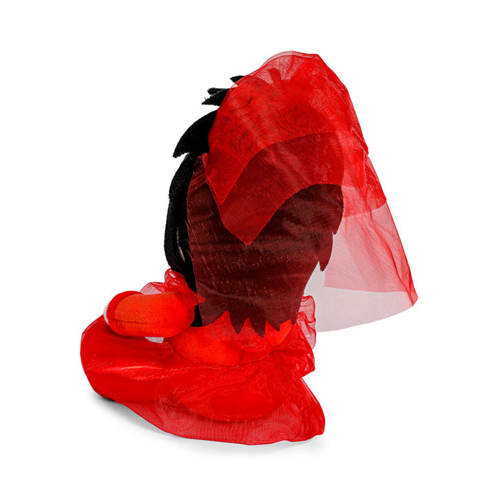 Beetlejuice Lydia Deetz plush toy in red wedding dress, 7.5-inch Phunny plush from the Beetlejuice series, detailed and soft.